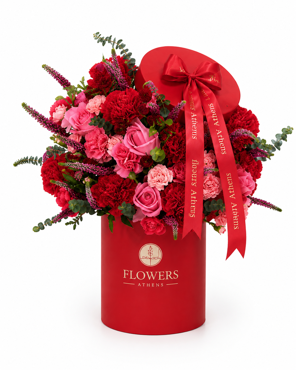 Κόκκινη Πάθος | Σύνθεση σε Κουτί FlowersAthens