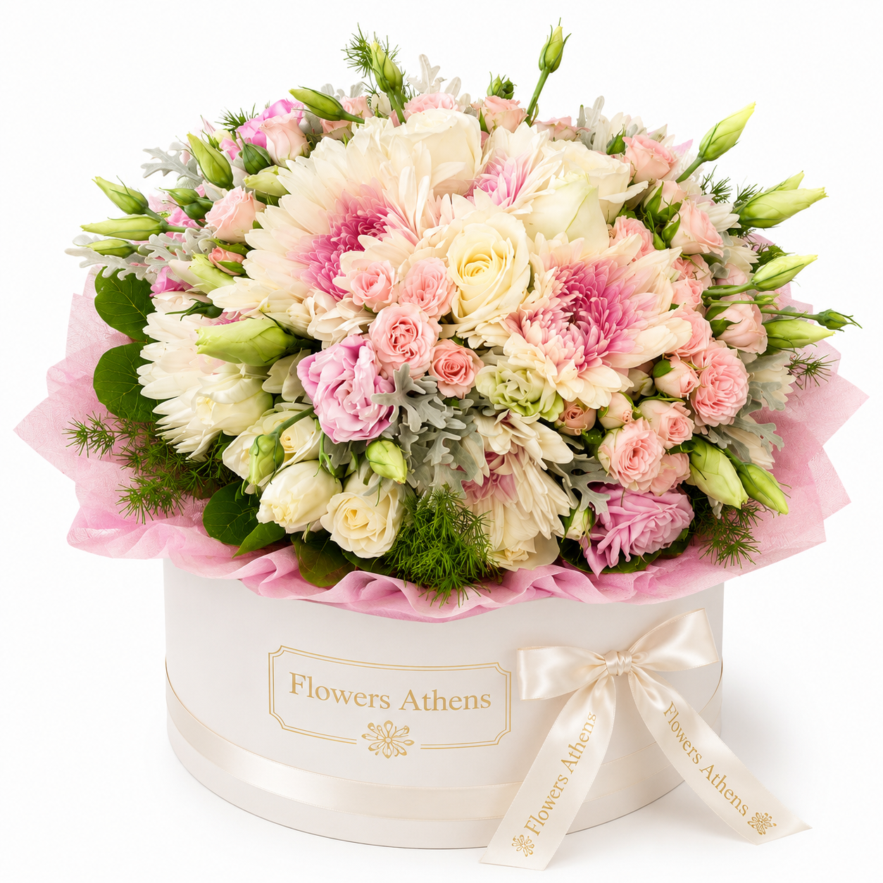 Ροζ Ονειροπόληση | Σύνθεση σε Κουτί FlowersAthens