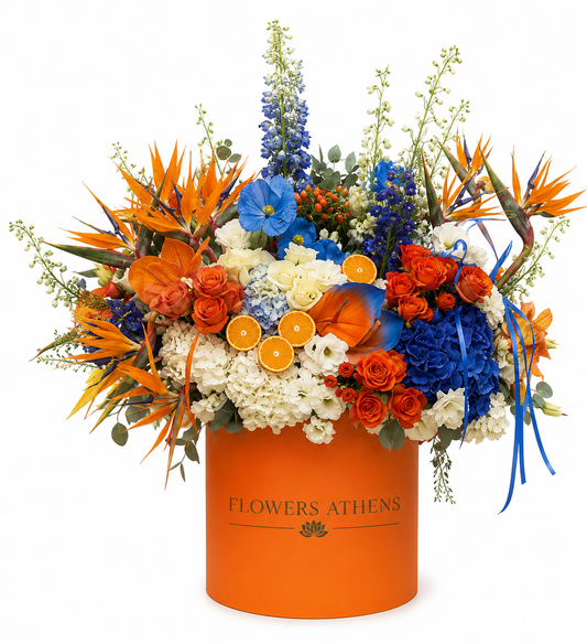 Ηλιακή Έκρηξη | Σύνθεση σε Κουτί FlowersAthens